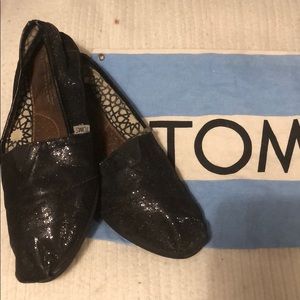 ✨ Black Sparkly Toms Shoes ✨